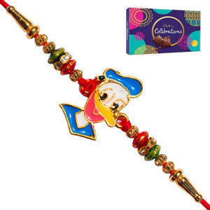 1 Rakhi - Donald Duck Kids Rakhi With Chocolate Box