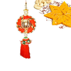 1 Rakhi - Fancy Lumba Rakhi For Ladies With Indian Sweets