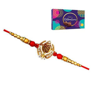 1 Rakhi - Auspicious Ek Omkar Rakhi With Chocolate Box