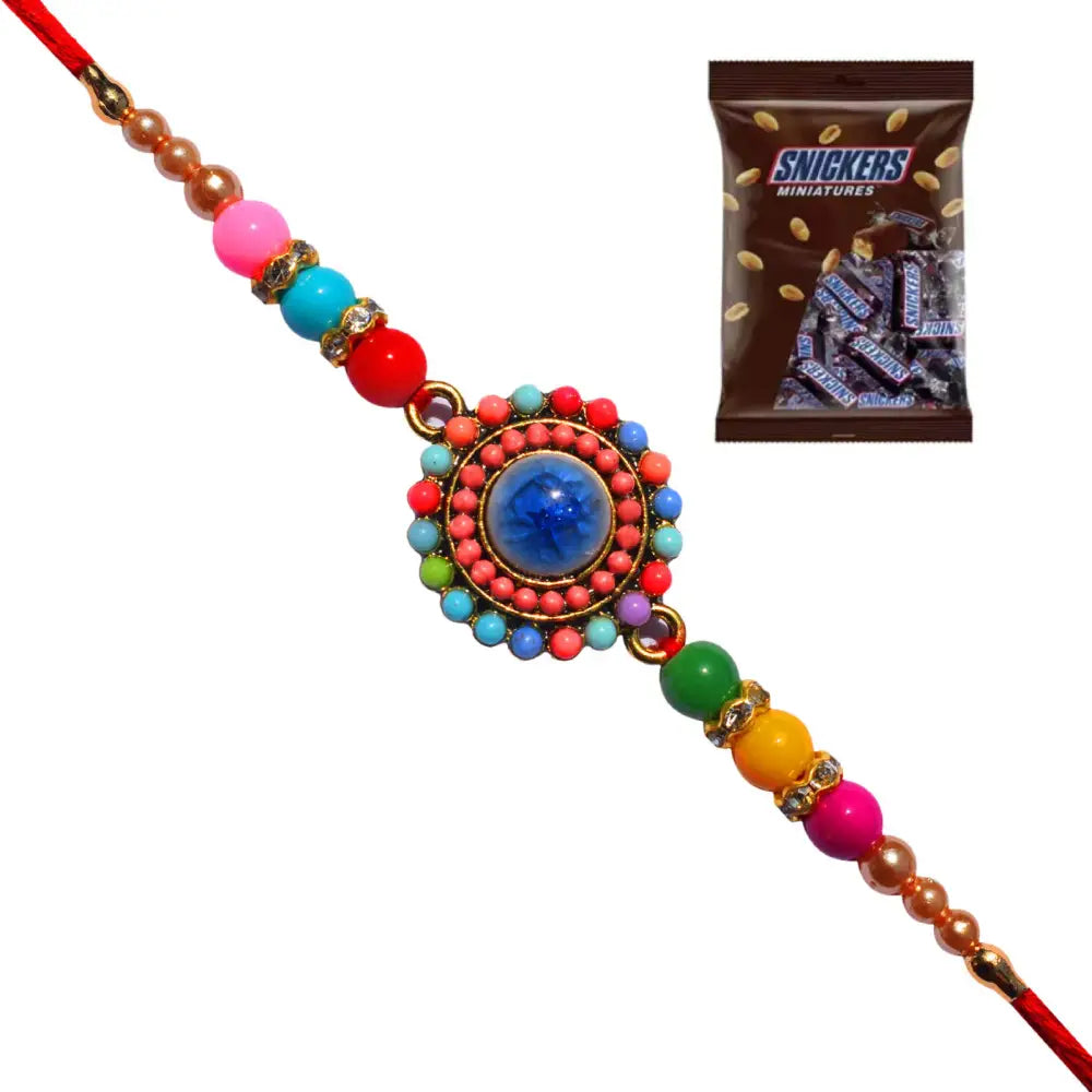 1 Rakhi - Colorful Rakhi With Chocolate Box