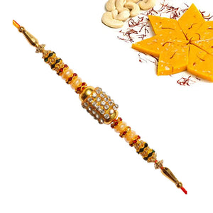 1 Rakhi - Diamond Rakhi With Indian Sweets