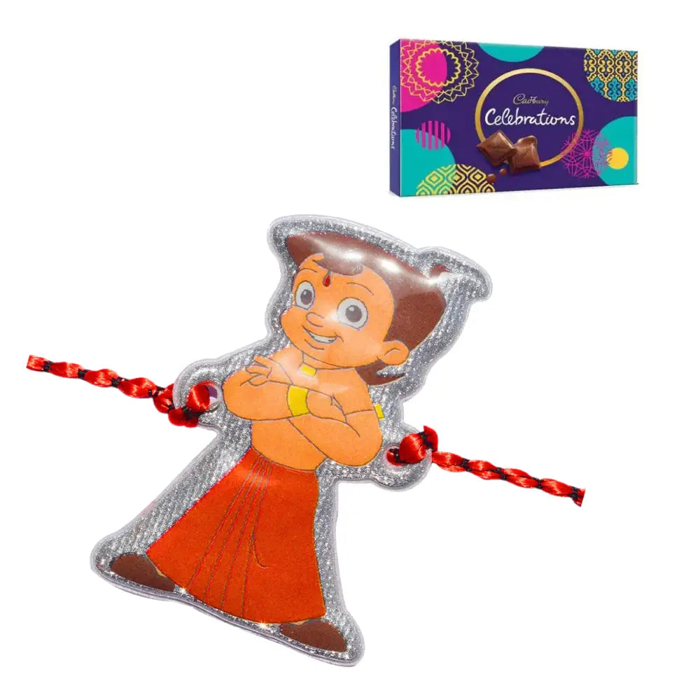 1 Rakhi - Wonderful Chhota Bheem Kids Rakhi With Chocolate Box.