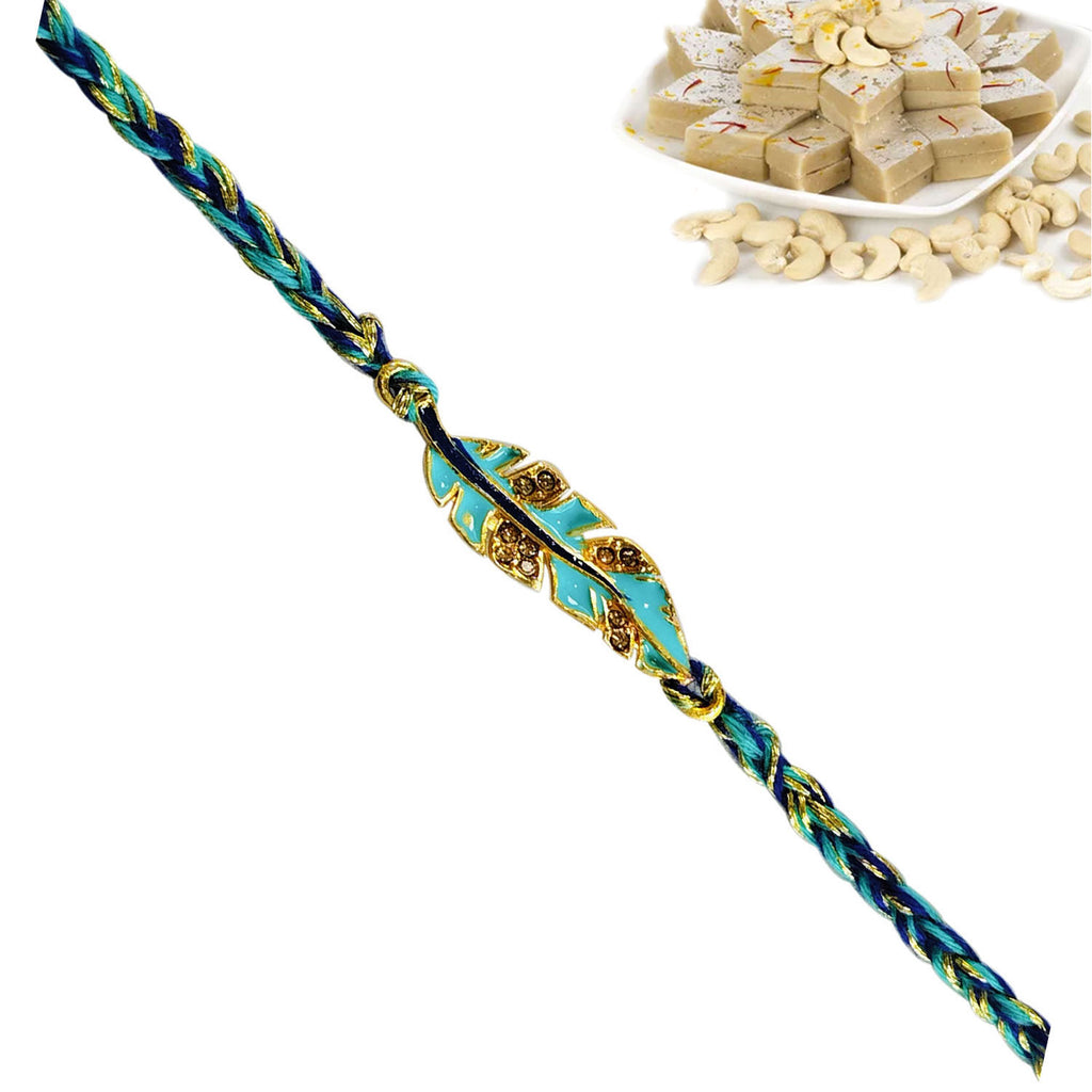 1 Rakhi - Beautiful and Fancy Rakhi With Indian Sweet Or Chocolates