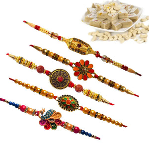 5 Rakhi - Dazzling Rakhis and Indian Sweets