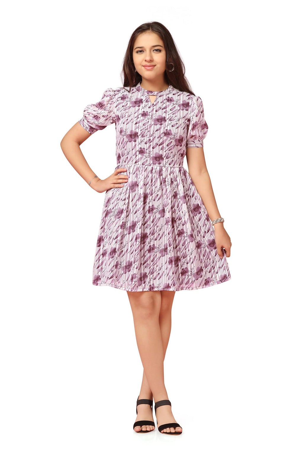 Fashion Dream Girl's Above Knee Length Fit and Flared Dresses