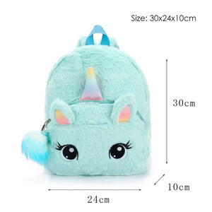Plush School Bags for Girls Cute Cartoon Unicorn Children School Backpack for Kindergarten Toddler Backpacks Mochila Escolar