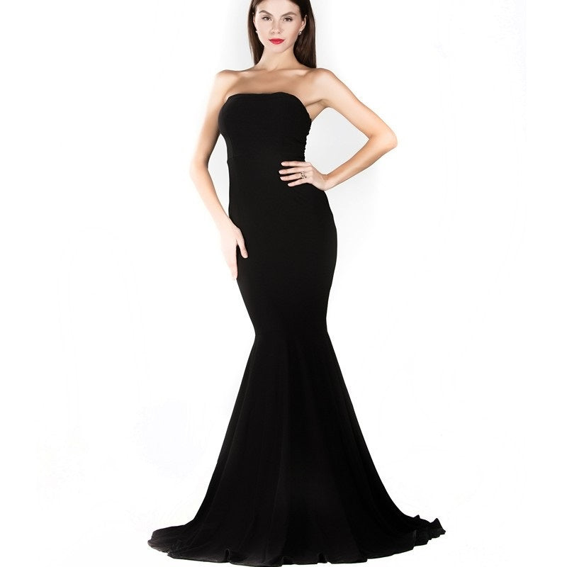 Women Dresses - Black Mermaid Dress