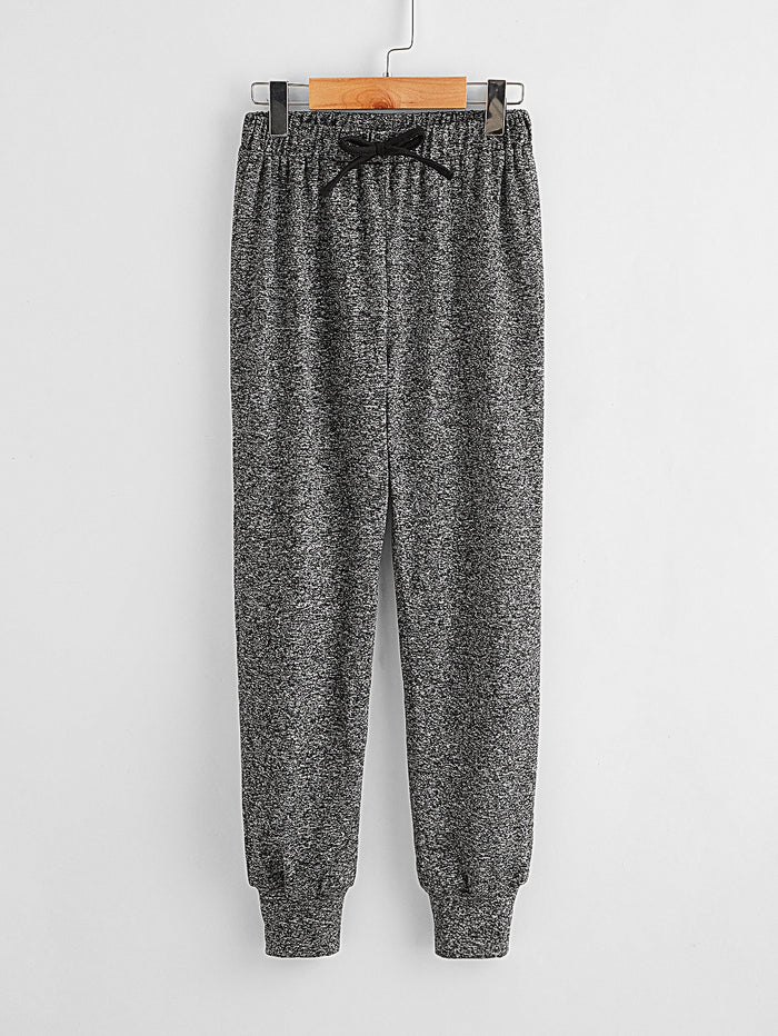 Girls Knotted Detail Joggers Dark Grey