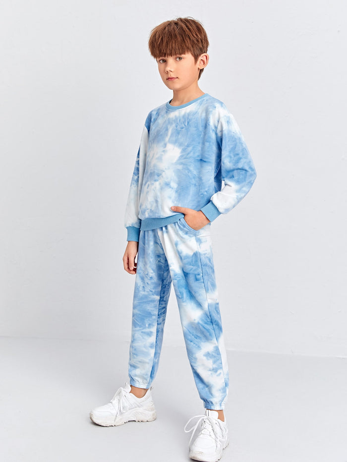 Boys Tie Dye Pullover and Joggers Set