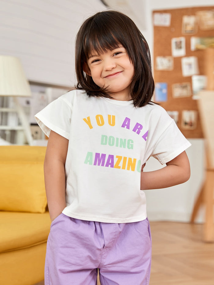 Toddler Girls Slogan Graphic Tee