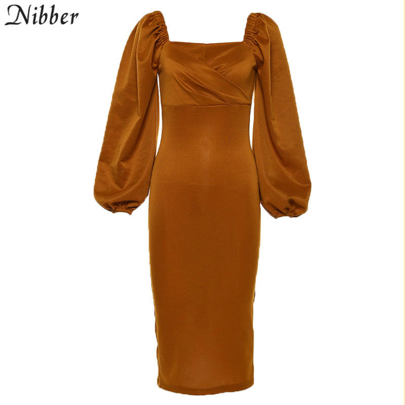 Sexy Pure v Neck Off Shoulder Bodycon Dress