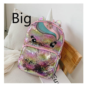 Unicorn Sequins Children's Backpack Kids School Bags for Teenage Girls Backpack Cartoon Cute Backpacks Large Mochila Infantil