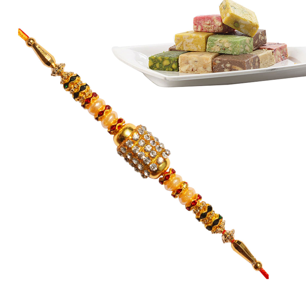 1 Rakhi - Diamond Rakhi With Dryfruit Bites