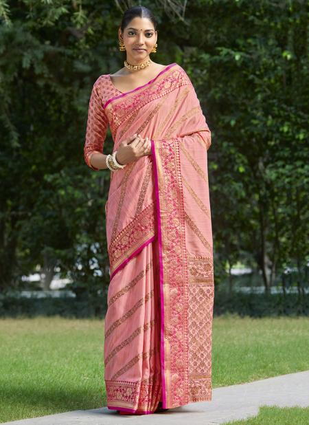 Pink Silk Party Wear Weaving Saree