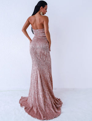 Evening Gown - Champagne Gold Gown