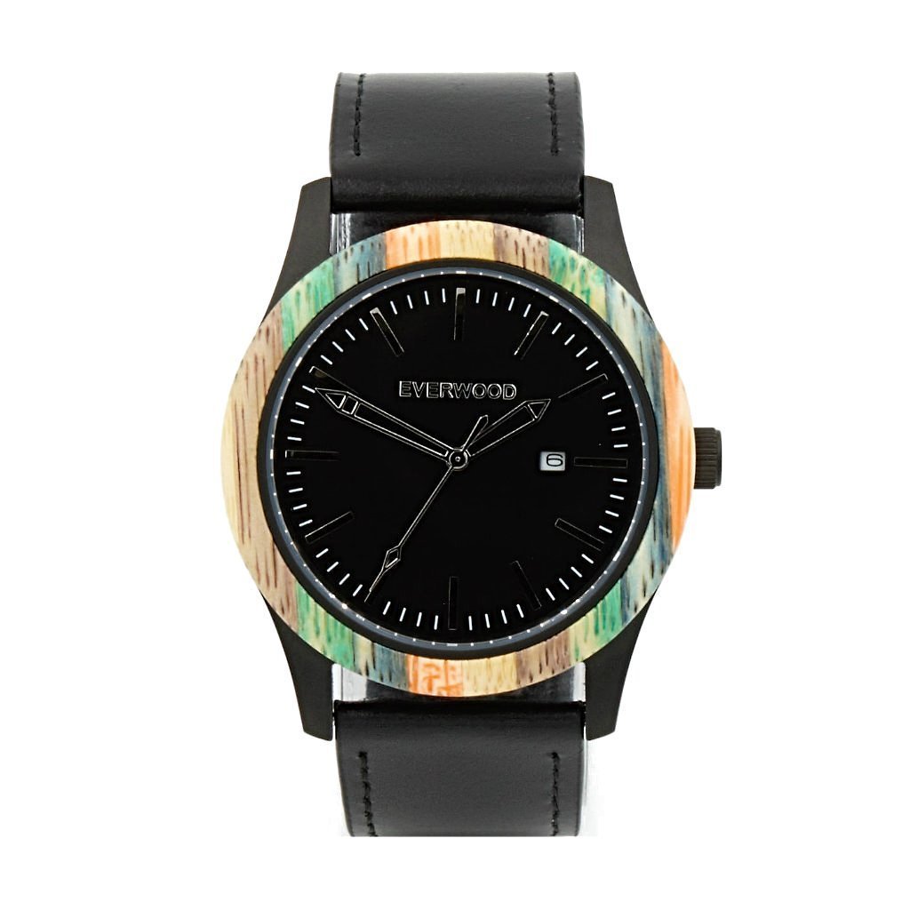 Men's Watches - Inverness | Multi Bamboo | Black Leather