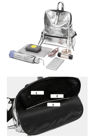 Fashion Shiny Women Backpacks Big Capacity School Bag for Girls Teenagers Quality Female Laptop Backpack Travel Rucksack