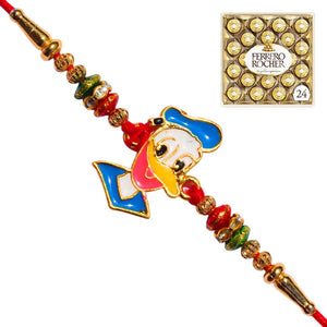 1 Rakhi - Donald Duck Kids Rakhi With Chocolate Box