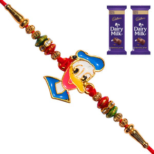 1 Rakhi - Donald Duck Kids Rakhi With Chocolate Box