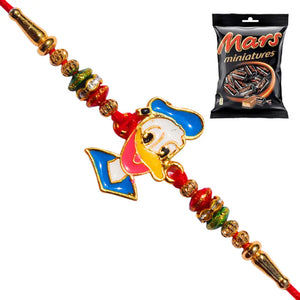1 Rakhi - Donald Duck Kids Rakhi With Chocolate Box