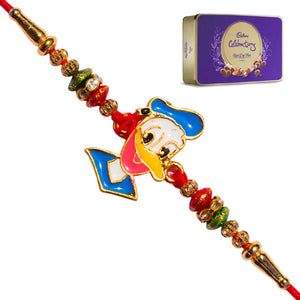 1 Rakhi - Donald Duck Kids Rakhi With Chocolate Box
