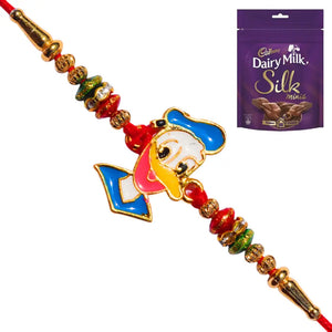 1 Rakhi - Donald Duck Kids Rakhi With Chocolate Box