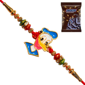 1 Rakhi - Donald Duck Kids Rakhi With Chocolate Box