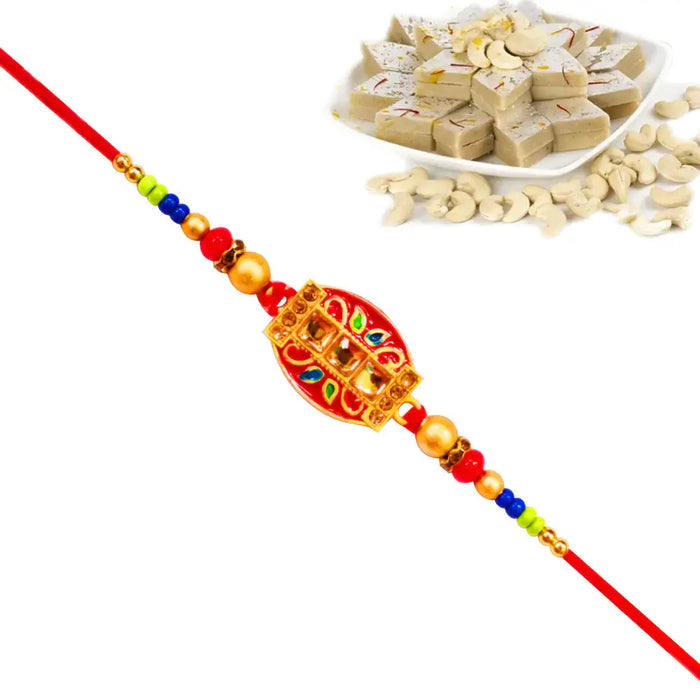 1 Rakhi - Handicraft Rakhi With Indian Sweets