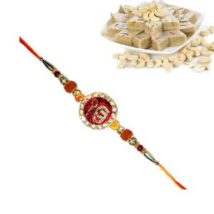 1 Rakhi - Ik Onkar Rakhi For Brother With Indian Sweet