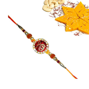 1 Rakhi - Ik Onkar Rakhi For Brother With Indian Sweet