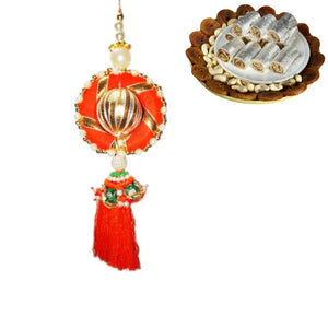 1 Rakhi - Fancy Lumba Rakhi For Ladies With Indian Sweets