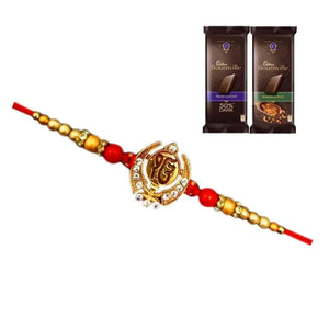 1 Rakhi - Auspicious Ek Omkar Rakhi With Chocolate Box