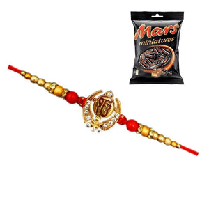 1 Rakhi - Auspicious Ek Omkar Rakhi With Chocolate Box