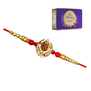 1 Rakhi - Auspicious Ek Omkar Rakhi With Chocolate Box