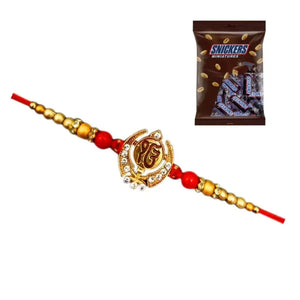 1 Rakhi - Auspicious Ek Omkar Rakhi With Chocolate Box
