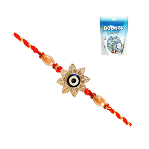 1 Rakhi - Blue Eye Colorful Rakhi With Chocolates
