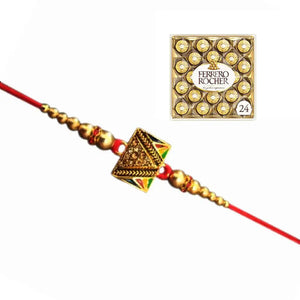 1 Rakhi - Unique Design Rakhi With Chocolate Box