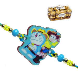 1 Rakhi - Stylish Doraemon Rakhi With Chocolate Box