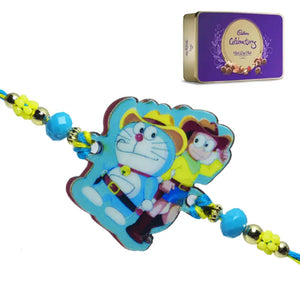 1 Rakhi - Stylish Doraemon Rakhi With Chocolate Box