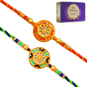 2 Rakhi - Fancy Rakhi Set With Chocolates