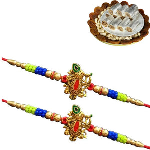 2 Rakhi - Shreenathji Rakhi With Indian Sweets