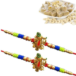2 Rakhi - Shreenathji Rakhi With Indian Sweets
