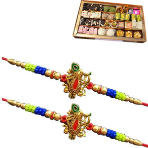 2 Rakhi - Shreenathji Rakhi With Indian Sweets