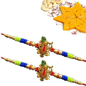 2 Rakhi - Shreenathji Rakhi With Indian Sweets