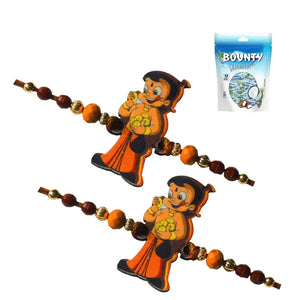 2 Rakhi - Stylish Chhota Bheem Kids Rakhi With Chocolate Box