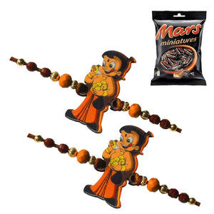 2 Rakhi - Stylish Chhota Bheem Kids Rakhi With Chocolate Box