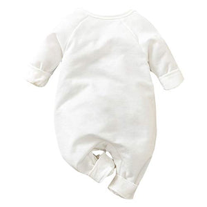 Boys and Girls Cotton Graphic Print Bodysuit In White Color