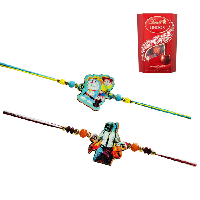 2 Rakhi - Kids Rakhi With Lindor Chocolate