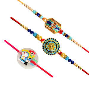 3 Rakhi - Fancy Rakhi With Kids Rakhi