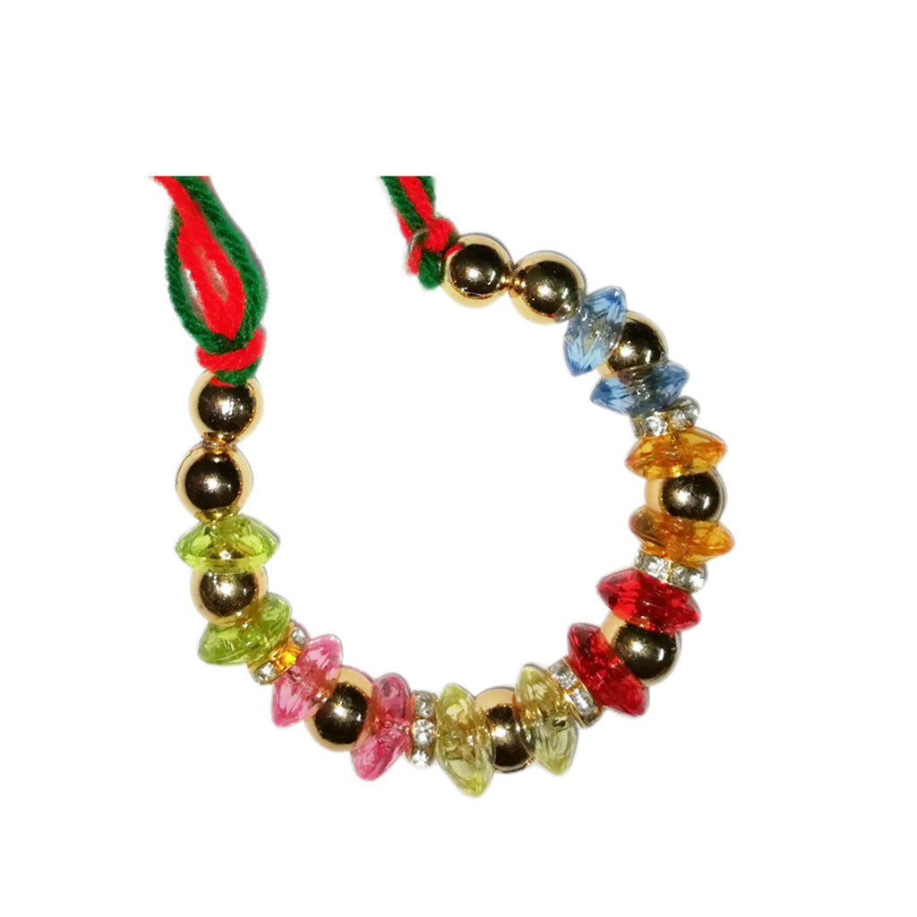 1 Rakhi - Multicolor Beads Lumba Rakhi